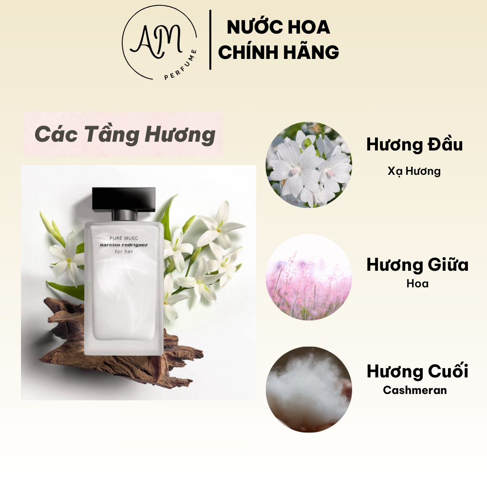 Nước hoa chiết nữ Narciso Rodriguez For Her Pure Musc 10ml chính hãng (nar trắng) - AM Perfume | BigBuy360 - bigbuy360.vn