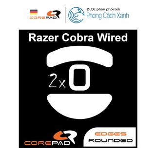 2 bộ feet chuột ptfe corepad skatez pro razer cobra wired - hàng chính hãng
