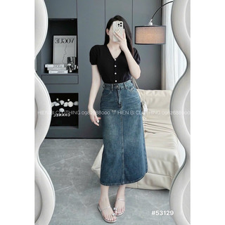 Chân váy jeans sẻ sau 53129