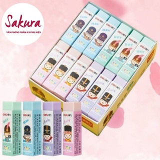 Gôm tẩy Sakura hình chú lính chì dễ thương tẩy Deli - 3045 màu Pastel
