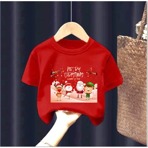 Áo thun in hình giáng sinh 2023 cho bé,nhiều màu cho bé chọn