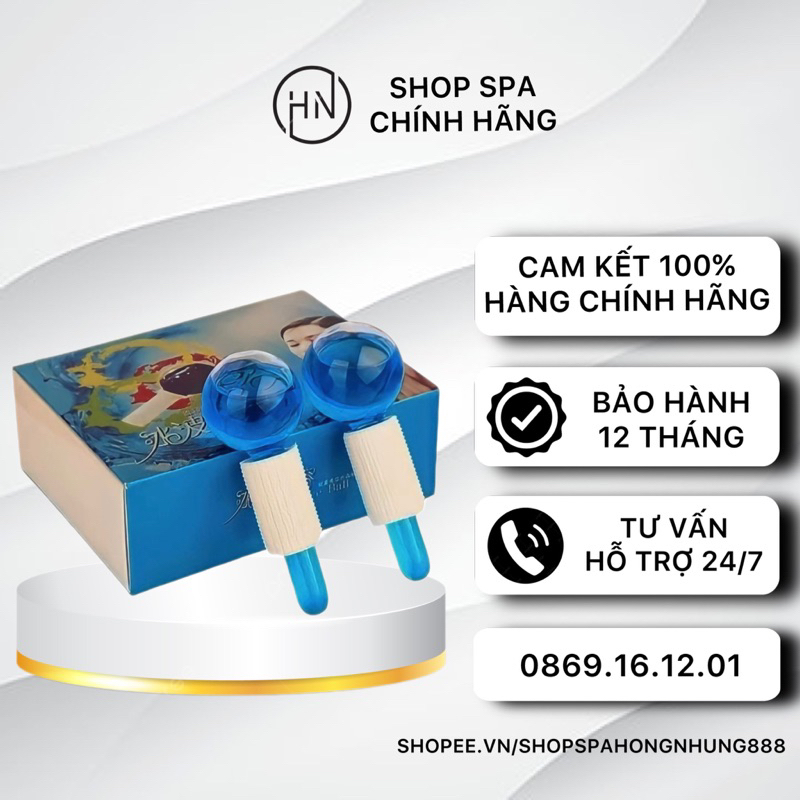 Cặp Cầu Lạnh Massager - Quả Cầu Lạnh Đẩy Tinh Chất Dùng Trong Spa Và Cá Nhân