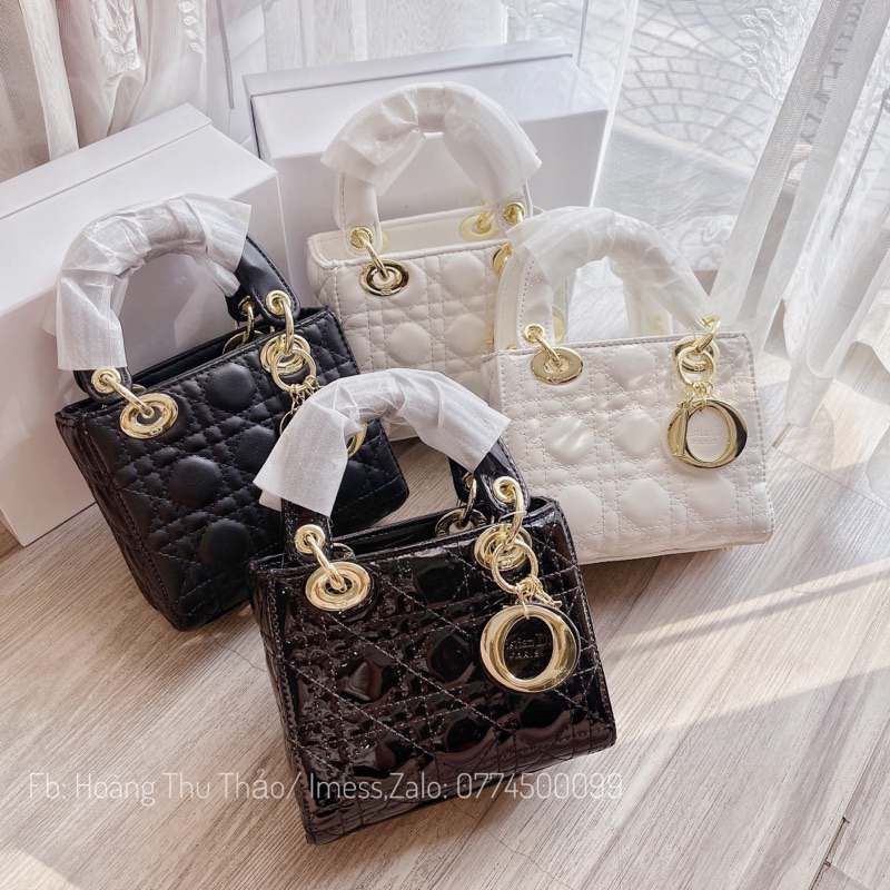 Túi D tag vàng sz17 vân bóng, mịn