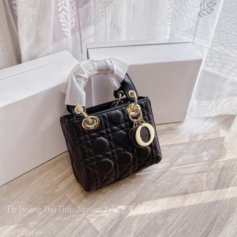 Túi D tag vàng sz17 vân bóng, mịn