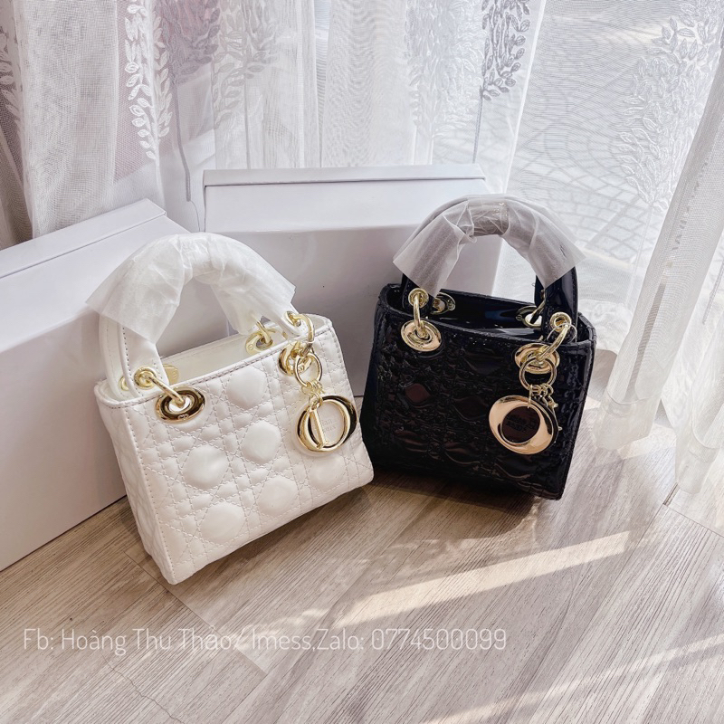 Túi D tag vàng sz17 vân bóng, mịn