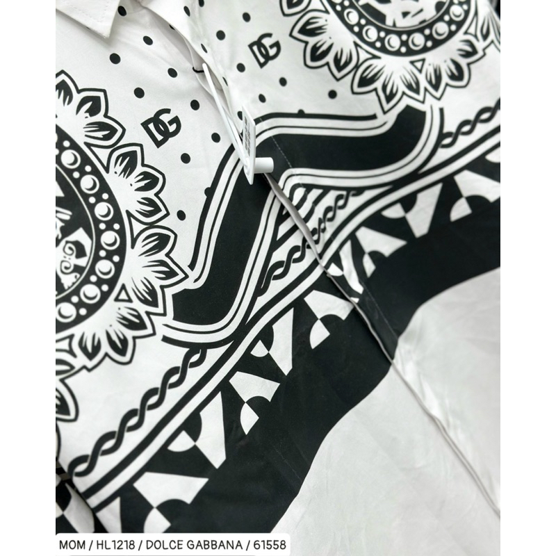 Áo sơ mi nam dg dài tay có hoạ tiết hình hai màu trắng đen thời trang phong cách giới trẻ có size từ s đến xl