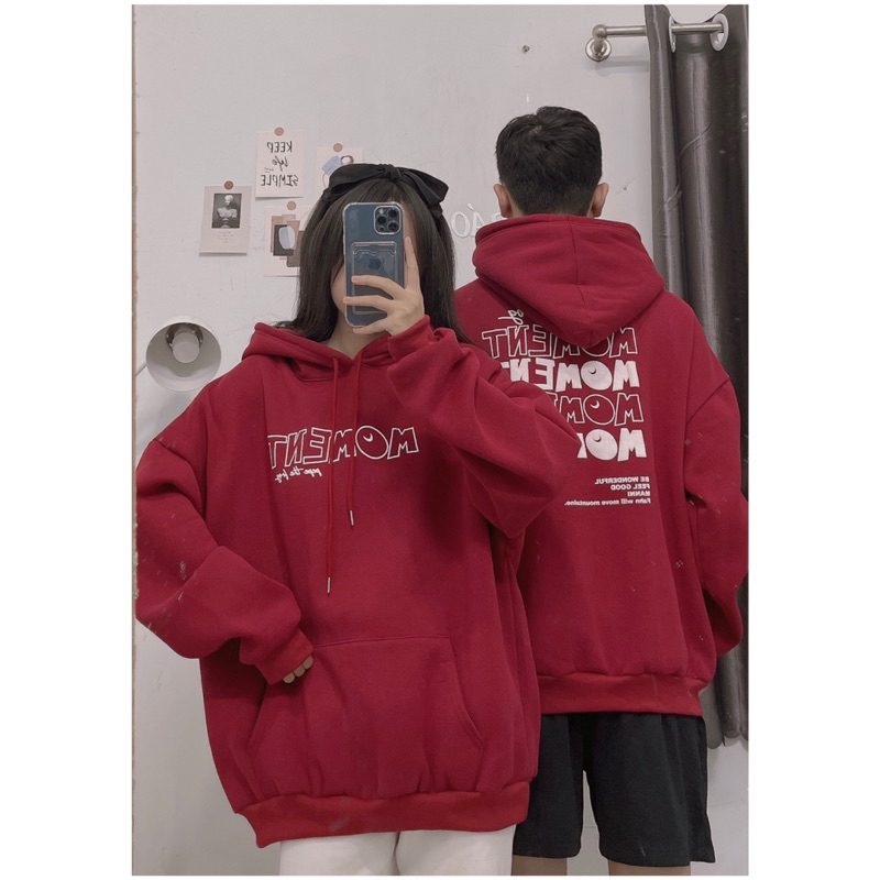 Áo nỉ quảng châu in chữ Moment