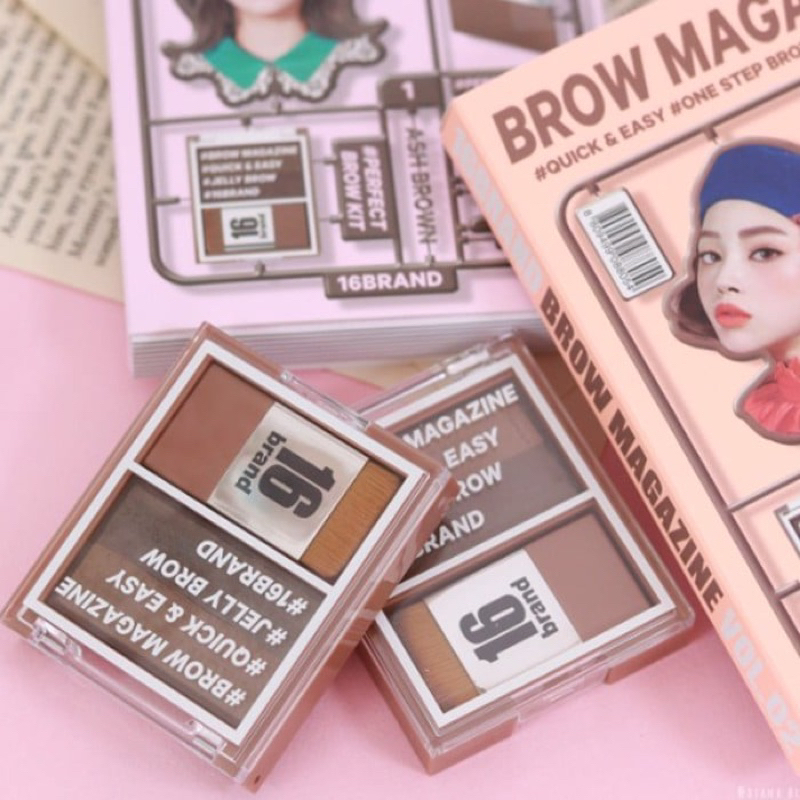 Bột tán chân mày tự nhiên Sixteen Brand 16 Brow Magazine