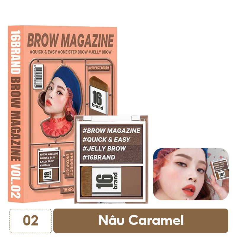 Bột tán chân mày tự nhiên Sixteen Brand 16 Brow Magazine
