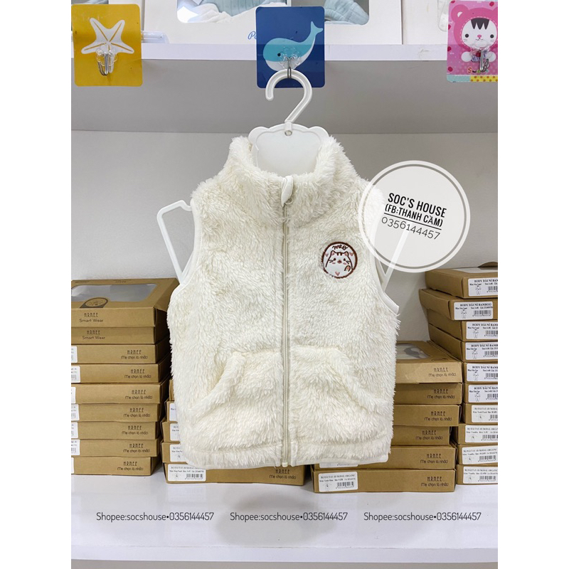 Áo khoác/Gile lông cừu cho bé từ 9m-3y