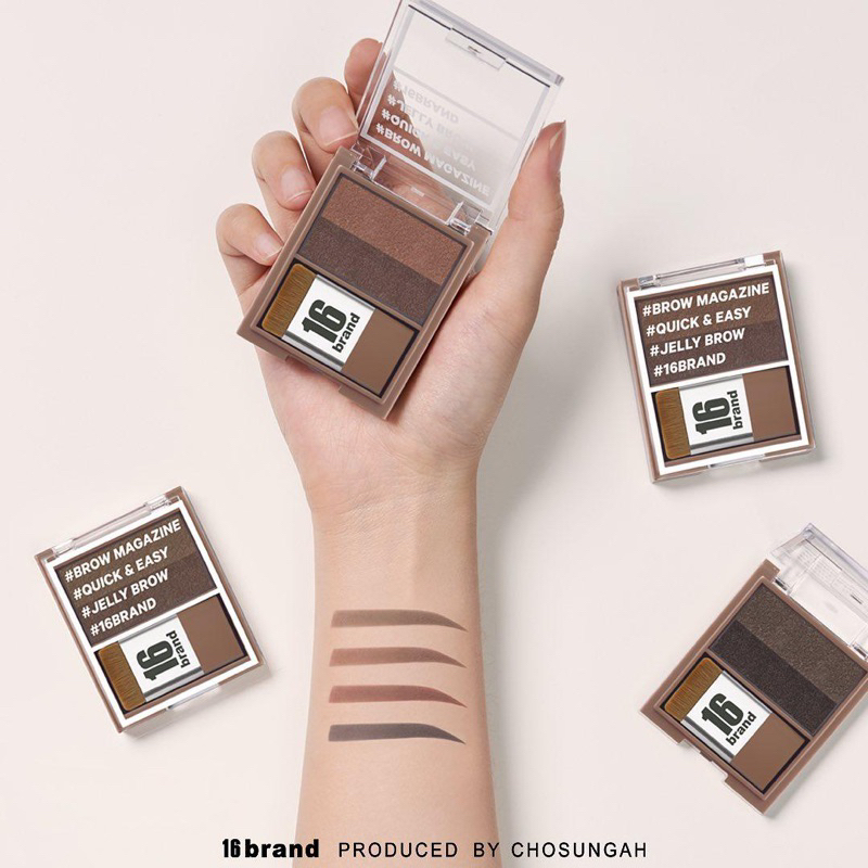 Bột tán chân mày tự nhiên Sixteen Brand 16 Brow Magazine