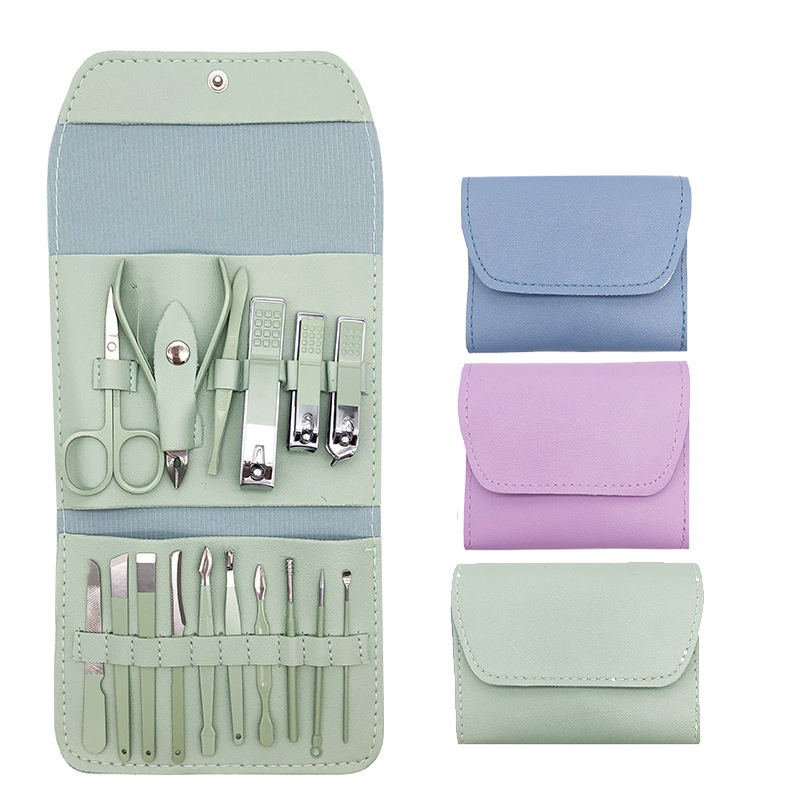 Bấm Móng Tay Cao Cấp, Bộ Bấm Móng Tay 16 Món Cắt, Bấm Dũa Có Hộp Đựng Làm Nail Tại Nhà Tiện Lợi