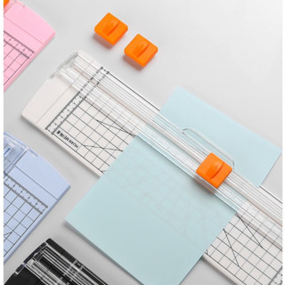 Bàn Cắt Giấy A4 Thông Minh - Dụng Cụ Cắt Giấy Nhựa An Toàn Màu Hồng Xanh Xám - Bảng Cắt Giấy A4 Đa Năng