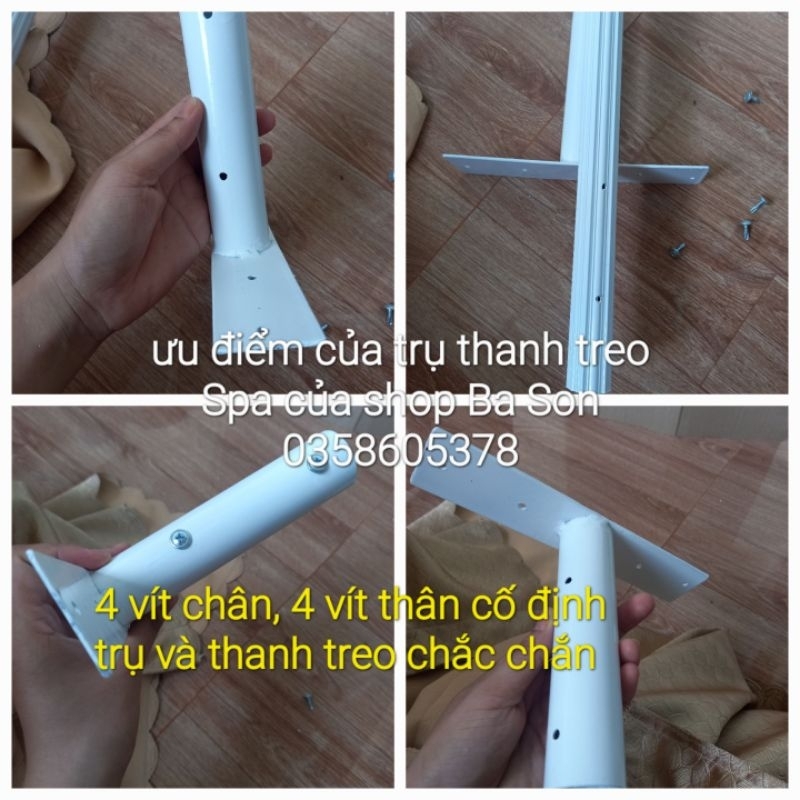 TRỤ ĐỠ CHÂN RÈM SPA, NAIL, SALON  PHI 30 ĐẾN 33 Nhiều kích thước dài, ngắn cho khách lựa chọn. chịu lực trên 15kg