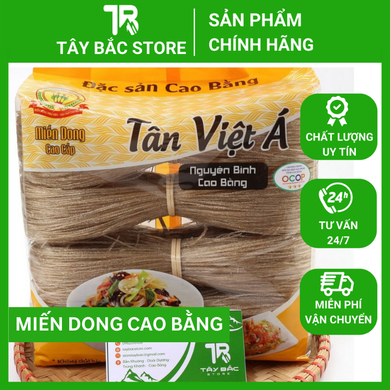 Miến Dong Cao Bằng Túi 1Kg Thương Hiệu TÂN VIỆT Á Hàng Cao Cấp