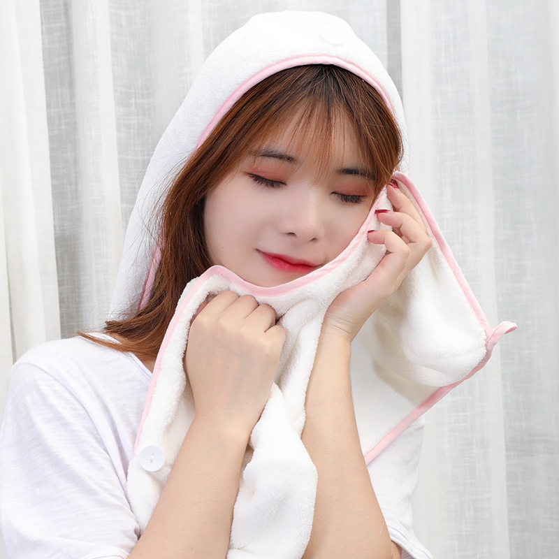 Khăn Ủ Tóc, Khăn Quấn Tóc Lau Khô Siêu Tốc My Love Màu Trắng Chất Liệu Cotton Mềm Mại Thấm Hút Tốt | BigBuy360 - bigbuy360.vn