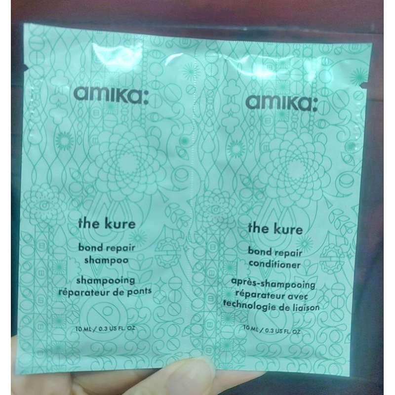Cặp gội xả phục hồi tóc Amika the kure bond repair
