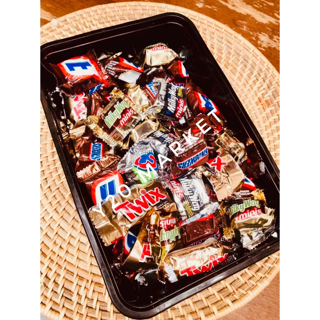 SOCOLA MINI MIX SNICKERS, TWIX, 3MUSKETEERS, MILKYWAY AND MILKYWAYMIDNIGHT 50 THANH MỸ
