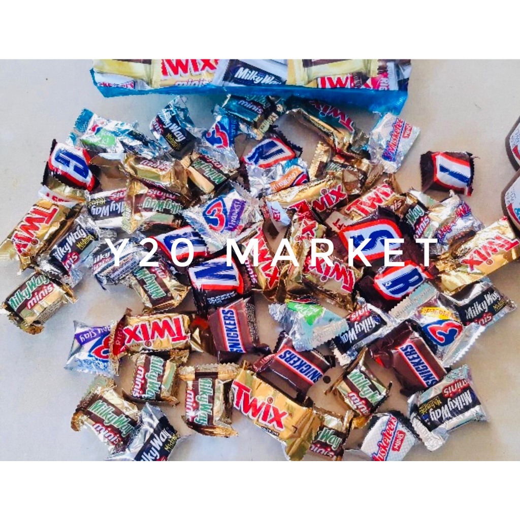 SOCOLA MINI MIX SNICKERS, TWIX, 3MUSKETEERS, MILKYWAY AND MILKYWAYMIDNIGHT 50 THANH MỸ