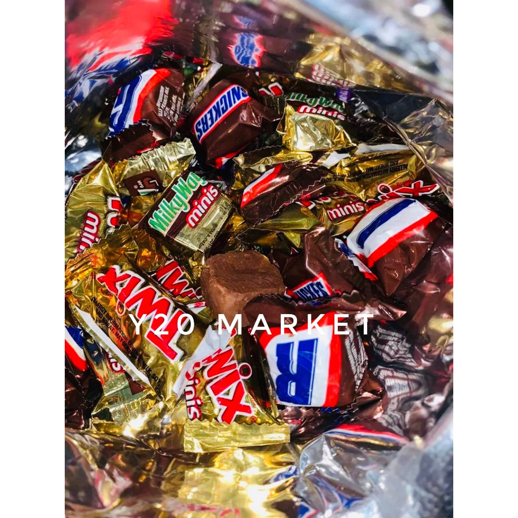 SOCOLA MINI MIX SNICKERS, TWIX, 3MUSKETEERS, MILKYWAY AND MILKYWAYMIDNIGHT 50 THANH MỸ