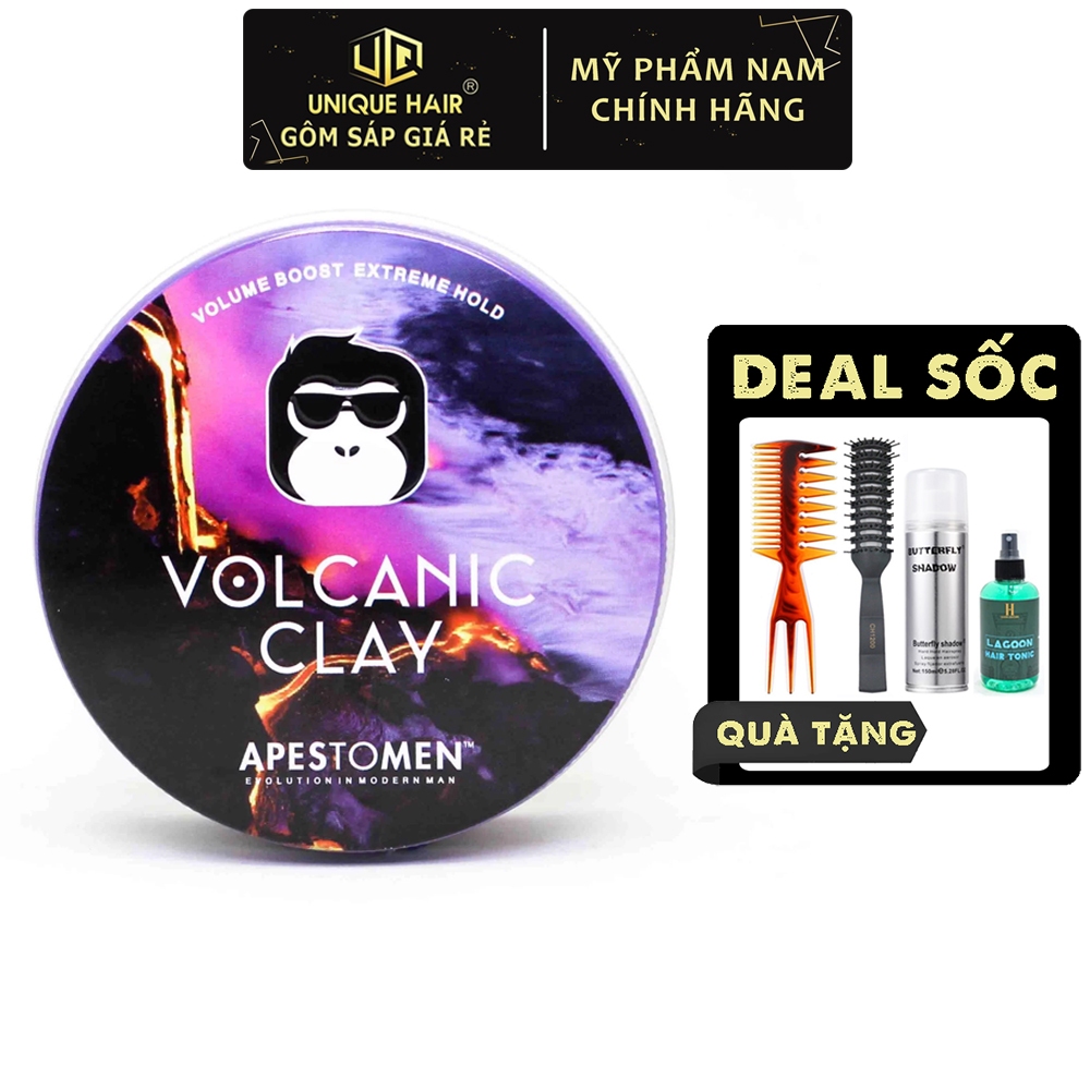 Sáp Vuốt Tóc Nam Apestomen Volcanic Clay bản v5 2023 - 80 Gram + Quà Tặng