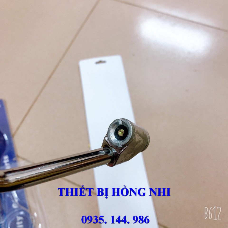 Tay bơm cong có đồng hồ 2 đầu dùng cho ô tô tải
