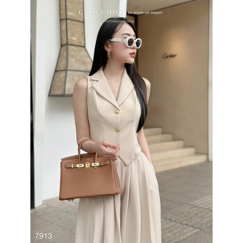 Set vest 2 màu sang chảnh y hình