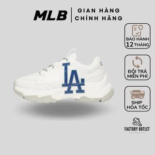 Giày mlb bigball chunky a la dodgers off-white, mlb chunky la đế xám thể thao nam nữ unisex