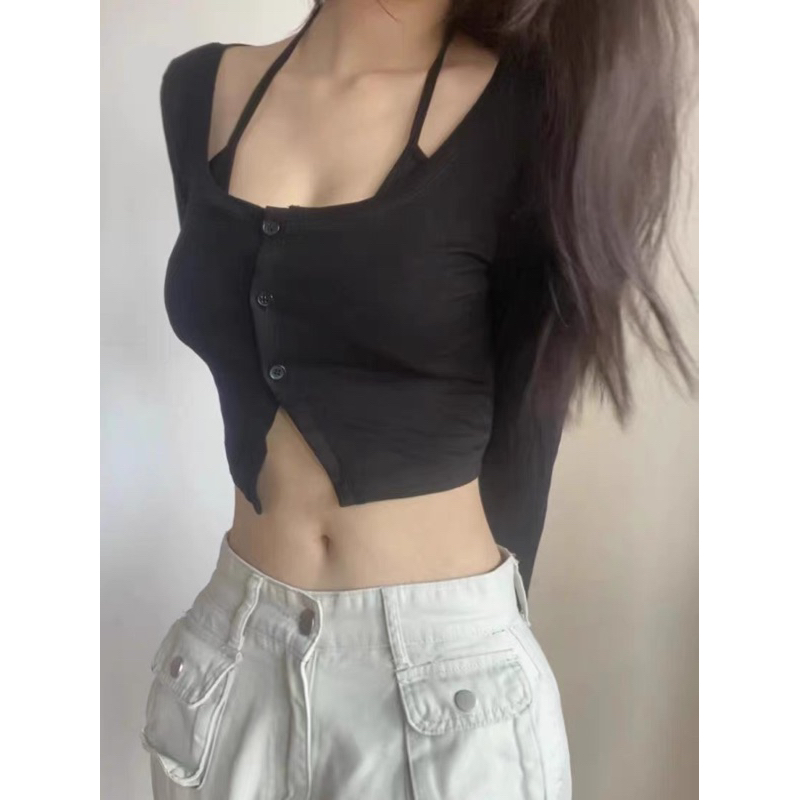 Áo croptop áo ngực phong cáh quyến rũ ngọt