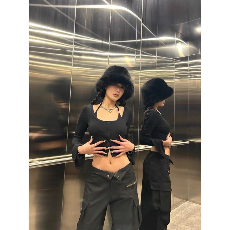 Áo croptop áo ngực phong cáh quyến rũ ngọt