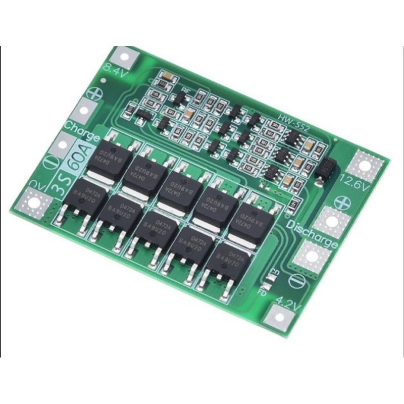 Mạch 3s 60A  Auto sạc và bảo vệ pin 18650 Li-ion  3.7V
