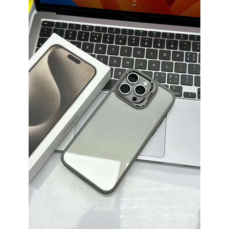 Đi kèm với phim ống kính và khung vô hình Cho iphone 15 14 13 12 Pro max，ốp iphone 15 pro max