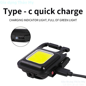 Móc Chìa Khoá Đèn Pin Đèn Led COB Mini Nam Châm Đa Năng Bỏ Túi Tiện Dụng Mang Theo Du Lịch Dã Ngoại.