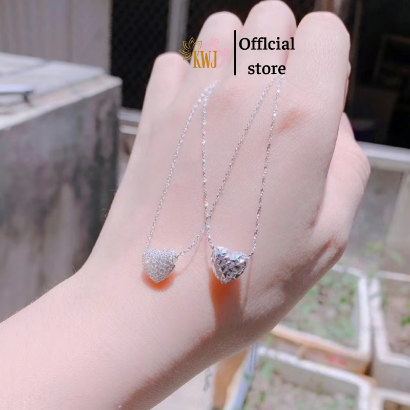 Dây chuyền mặt tim phông bạc