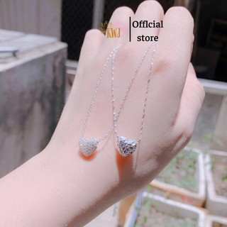 Dây chuyền mặt tim phông bạc