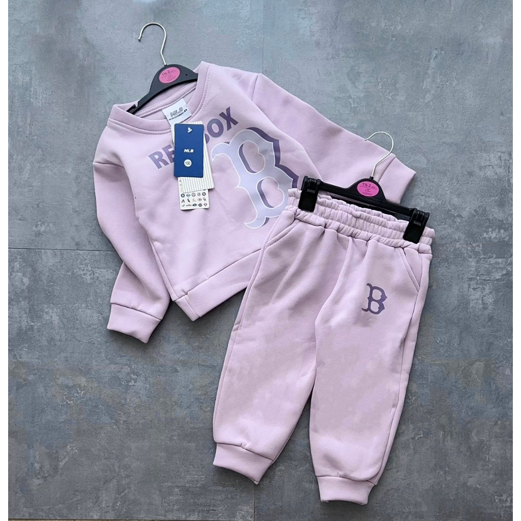 BỘ NỈ MLB TÍM CHO BÉ