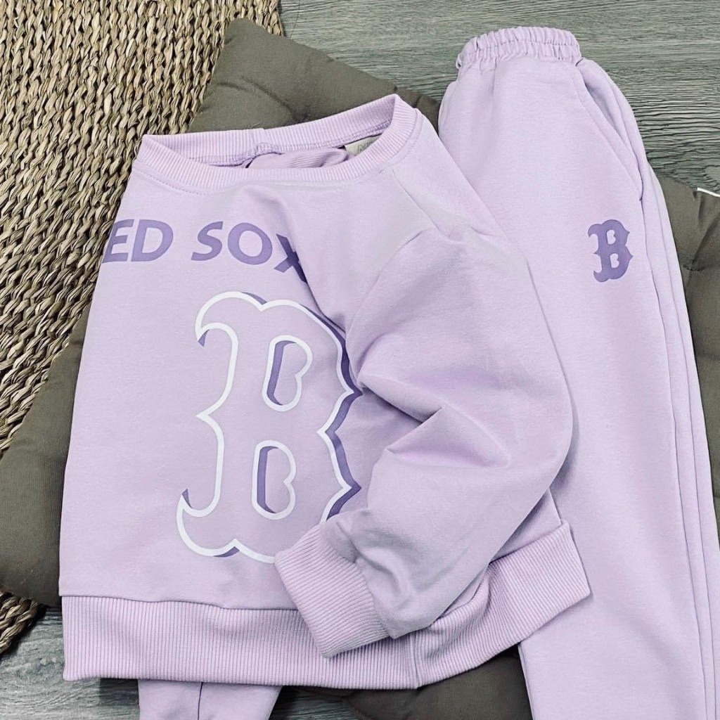 BỘ NỈ MLB TÍM CHO BÉ