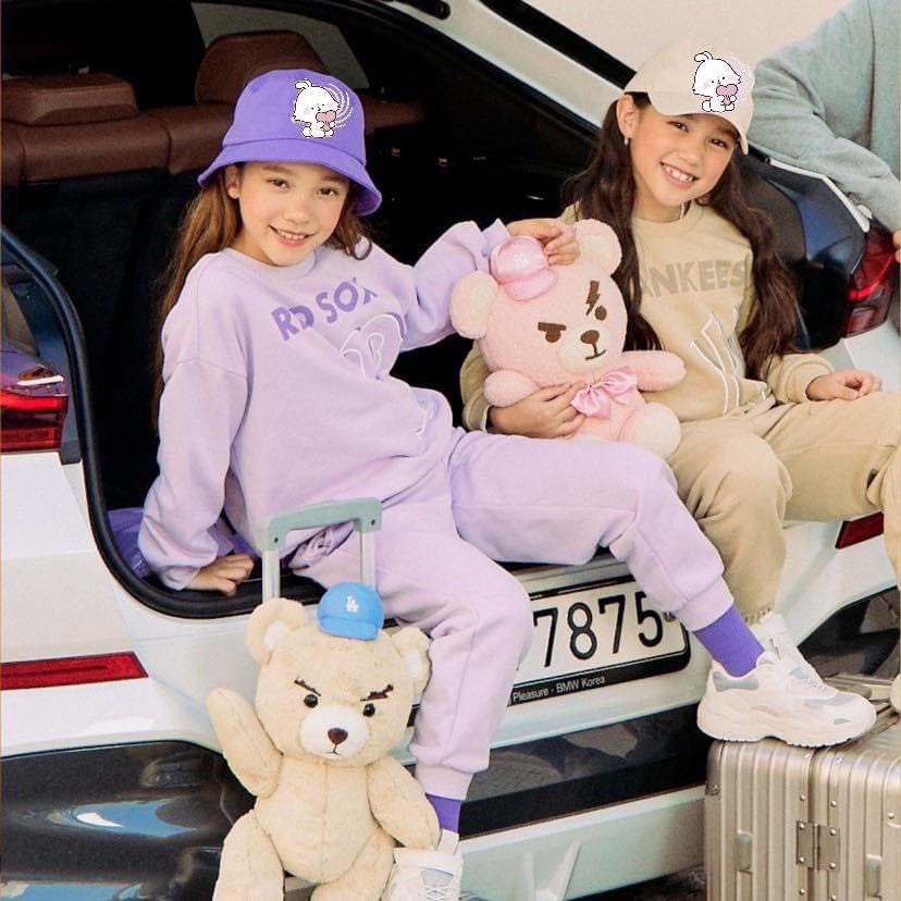 BỘ NỈ MLB TÍM CHO BÉ