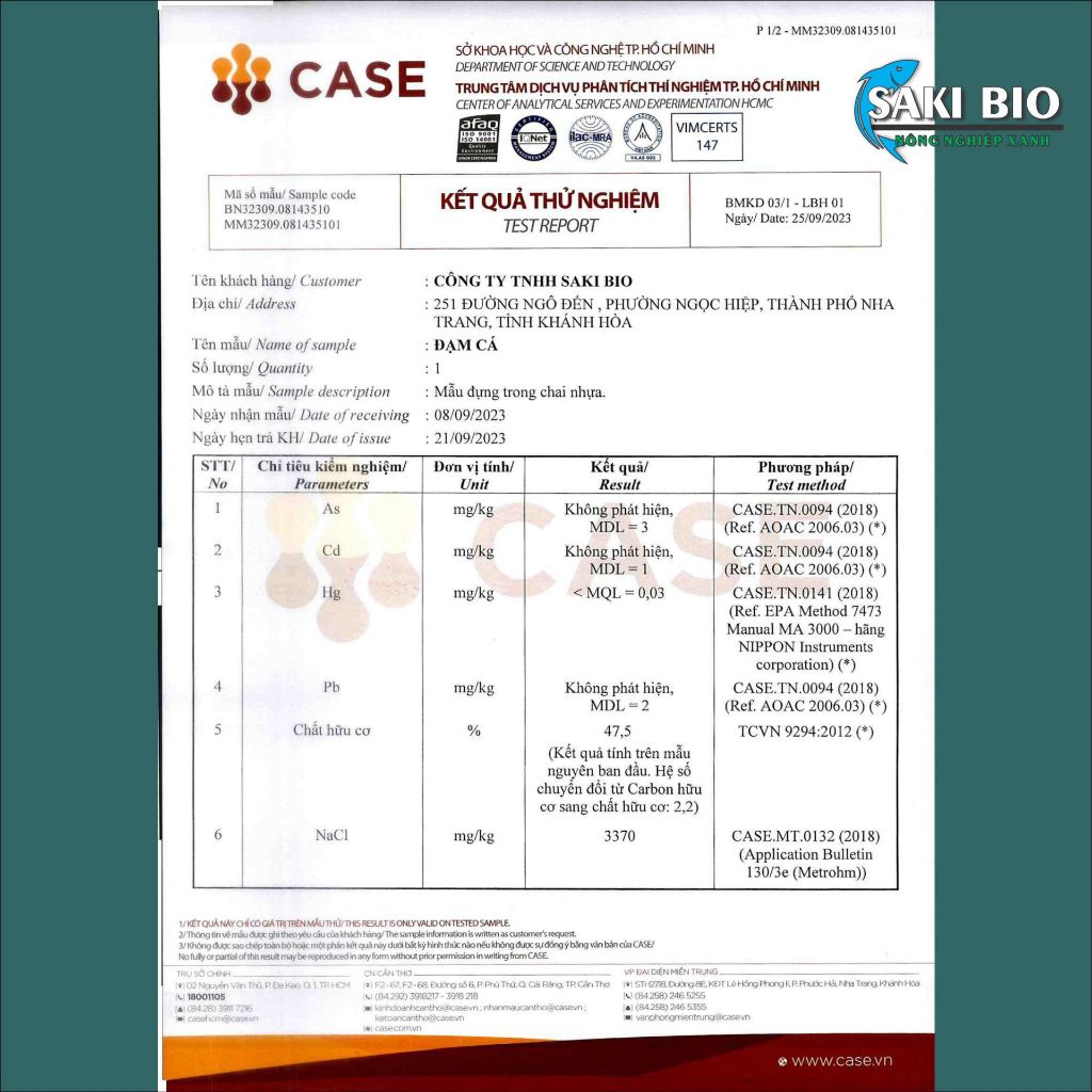 5 lít phân cá, đạm cá hữu cơ 95% cá
