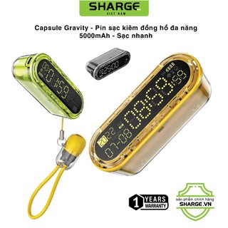Pin sạc dự phòng kiêm đồng hồ shargeek capsule gravity 5000mah 20w | sharge