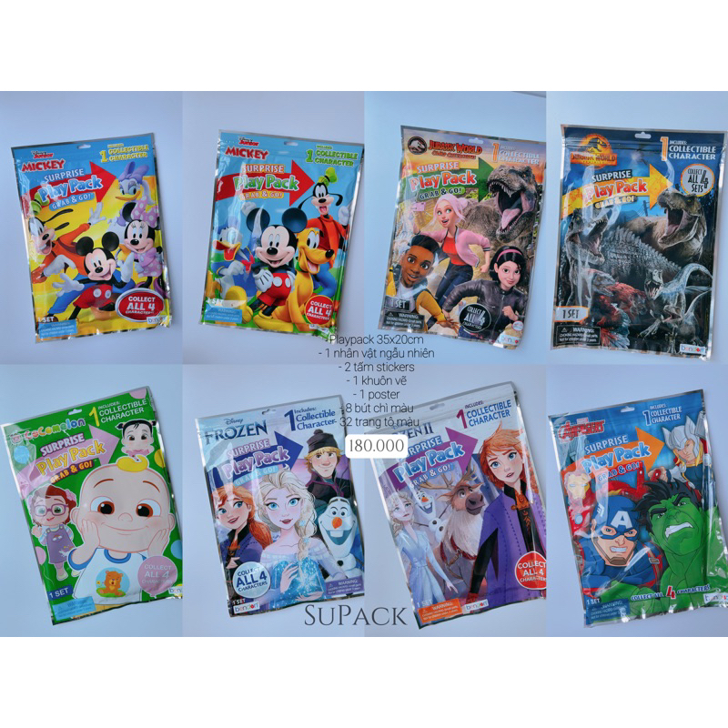 Set Playpack tô màu cho bé