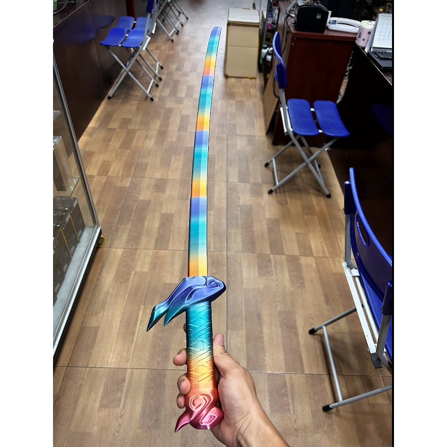 Đồ chơi trang trí góc làm việc Yasuo Collapsing Katana in 3d chất lượng cao - PLAYTEK