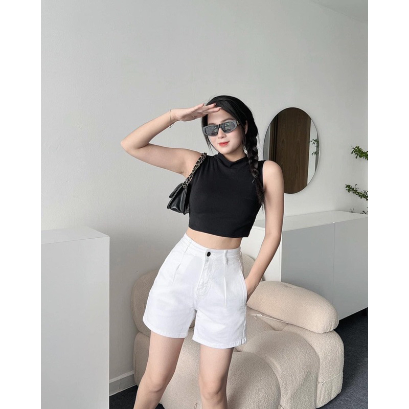 Quần short chiết ly túi mổ bên hông ZR