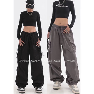 Quần dù túi hộp Nam Nữ dài 110cm Dây Rút gấu , rút eo Quannamdayrut933/P9K11