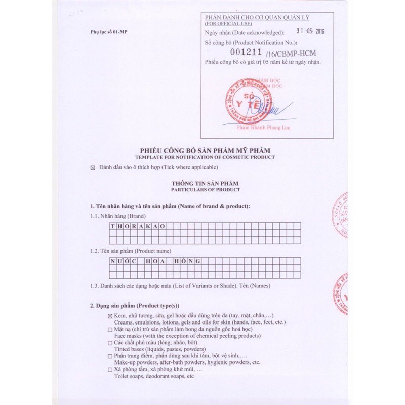 Nước hoa hồng thorkao 150ml