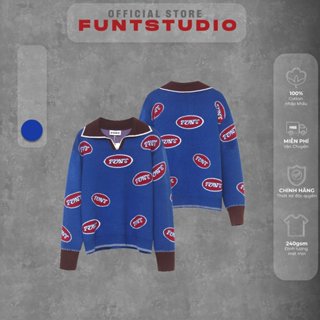 Áo Sweater Nữ FUNT Vintage Logo Chất Liệu Len Chắc Chắn, Đường May Tỉ Mỉ