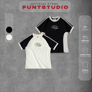 Áo thun baby tee funt raglan y2k