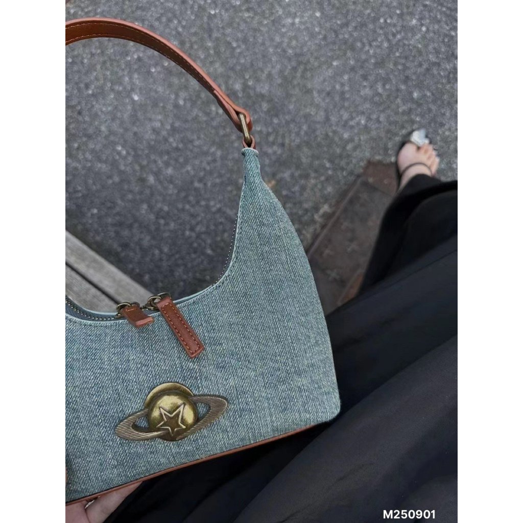 Túi xách nữ túi jean size: 19 * 6 * 18cm kẹp nách đeo vai đều đẹp mẫu mới 2023 hcom410