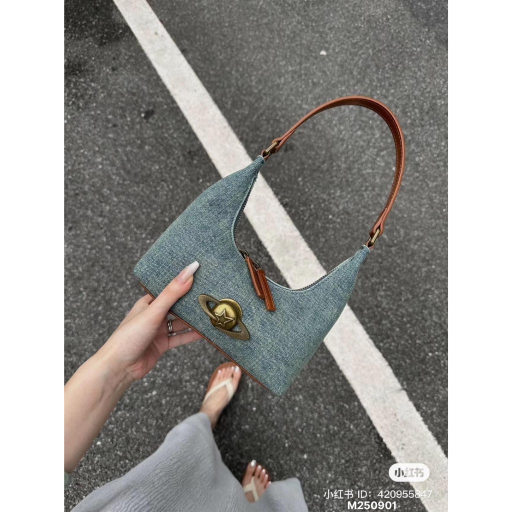Túi xách nữ túi jean size: 19 * 6 * 18cm kẹp nách đeo vai đều đẹp mẫu mới 2023 hcom410