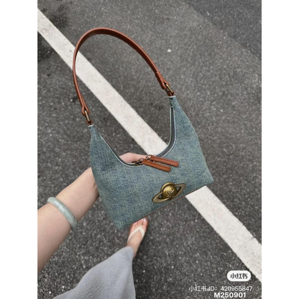 Túi xách nữ túi jean size: 19 * 6 * 18cm kẹp nách đeo vai đều đẹp mẫu mới 2023 hcom410